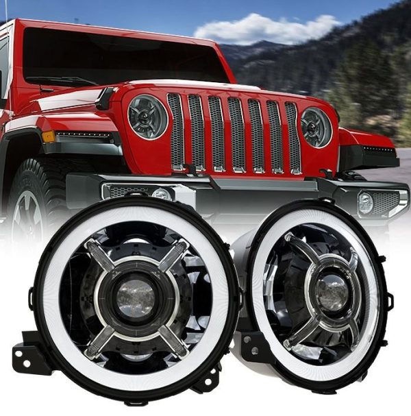 Jeep Wrangler JL uchun 2018-2019 yillari uchun 9 dyuymli yuqori quvvatli yoritgichli faralar to'plami