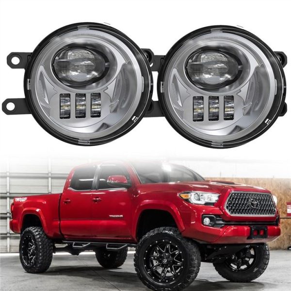 Toyota 2016 2017 2018 2019 Tacoma uchun Morsun Black Chrome 12V LED tuman chiroqi