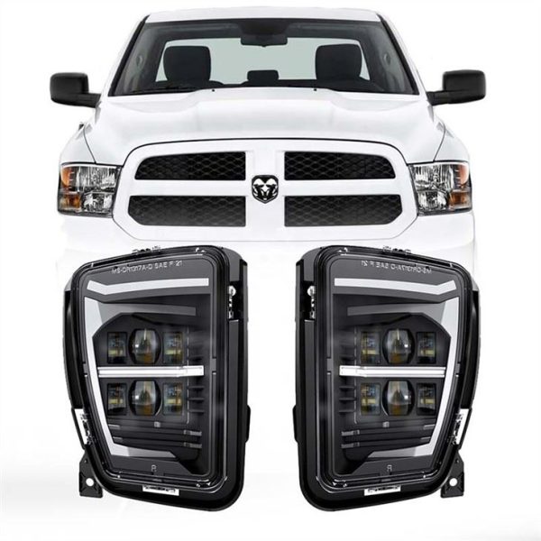 Morsun Dodge Ram 1500 Pickup 2013-2017 uchun DRL bilan mos keladigan yuqori quvvatli LED tuman chiroqlarini almashtirish